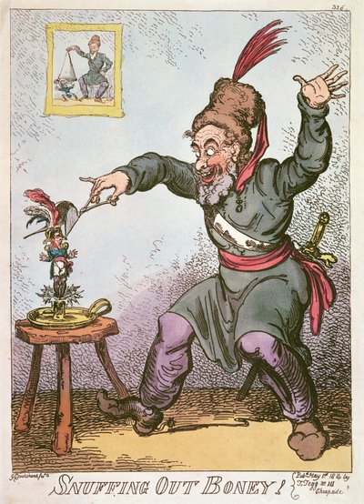 Boney auslöschen, 1814 von George Cruikshank